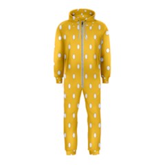 1950 Happy Summer Yellow White Dots Hooded Jumpsuit (kids) by SomethingForEveryone