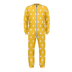 1950 Happy Summer Yellow White Dots Onepiece Jumpsuit (kids) by SomethingForEveryone