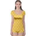 1950 Happy Summer Yellow White Dots Boyleg Leotard  View1