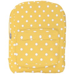 1950 Happy Summer Yellow White Dots Full Print Backpack by SomethingForEveryone