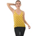 1950 Happy Summer Yellow White Dots Chiffon Cami View1