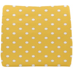 1950 Happy Summer Yellow White Dots Seat Cushion by SomethingForEveryone