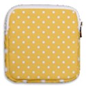 1950 Happy Summer Yellow White Dots Mini Square Pouch View2