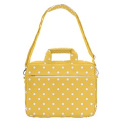 1950 Happy Summer Yellow White Dots Macbook Pro Shoulder Laptop Bag (large) by SomethingForEveryone