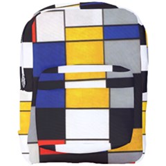 Composition A By Piet Mondrian Full Print Backpack by maximumstreetcouture