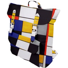 Composition A By Piet Mondrian Buckle Up Backpack by maximumstreetcouture