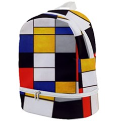 Composition A By Piet Mondrian Zip Bottom Backpack by maximumstreetcouture