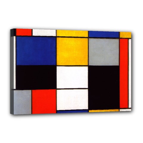 Composition A By Piet Mondrian Canvas 18  X 12  (stretched) by maximumstreetcouture