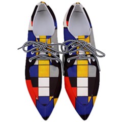 Composition A By Piet Mondrian Pointed Oxford Shoes