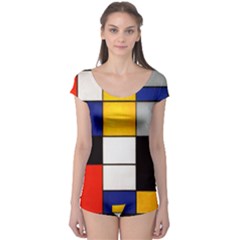 Composition A By Piet Mondrian Boyleg Leotard 