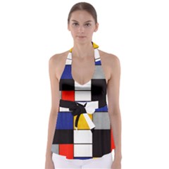 Composition A By Piet Mondrian Babydoll Tankini Top by maximumstreetcouture