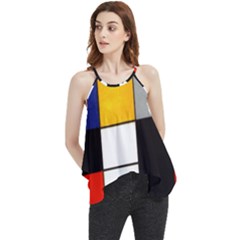 Composition A By Piet Mondrian Flowy Camisole Tank Top