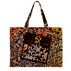 Root Humanity Bar And Qr Code Flash Orange And Purple Zipper Mini Tote Bag by WetdryvacsLair