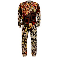 Root Humanity Bar And Qr Code Flash Orange And Purple Onepiece Jumpsuit (men)  by WetdryvacsLair