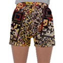 Root Humanity Bar And Qr Code Flash Orange and Purple Sleepwear Shorts View1