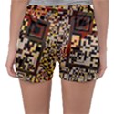 Root Humanity Bar And Qr Code Flash Orange and Purple Sleepwear Shorts View2