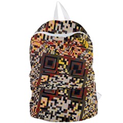 Root Humanity Bar And Qr Code Flash Orange And Purple Foldable Lightweight Backpack by WetdryvacsLair