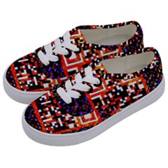 Root Humanity Bar And Qr Code In Flash Orange And Purple Kids  Classic Low Top Sneakers by WetdryvacsLair