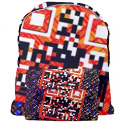 Root Humanity Bar And Qr Code In Flash Orange And Purple Giant Full Print Backpack by WetdryvacsLair