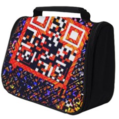 Root Humanity Bar And Qr Code In Flash Orange And Purple Full Print Travel Pouch (big) by WetdryvacsLair