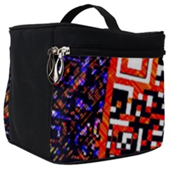 Root Humanity Bar And Qr Code In Flash Orange And Purple Make Up Travel Bag (big) by WetdryvacsLair