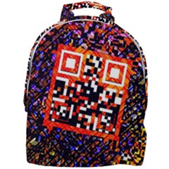 Root Humanity Bar And Qr Code In Flash Orange And Purple Mini Full Print Backpack by WetdryvacsLair