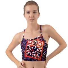 Root Humanity Bar And Qr Code In Flash Orange And Purple Mini Tank Bikini Top by WetdryvacsLair