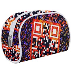 Root Humanity Bar And Qr Code In Flash Orange And Purple Make Up Case (large) by WetdryvacsLair