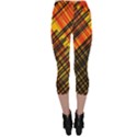 Root Humanity Orange Yellow and Black Capri Leggings  View2