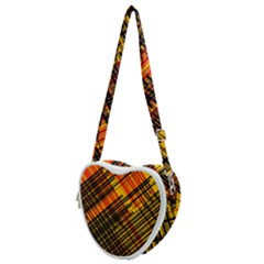 Root Humanity Orange Yellow And Black Heart Shoulder Bag by WetdryvacsLair