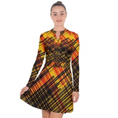 Root Humanity Orange Yellow And Black Long Sleeve Panel Dress by WetdryvacsLair