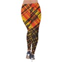 Root Humanity Orange Yellow and Black Velvet Leggings View2