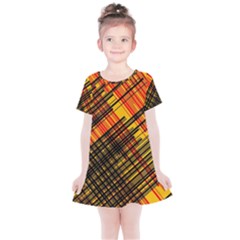 Root Humanity Orange Yellow And Black Kids  Simple Cotton Dress by WetdryvacsLair