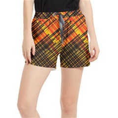 Root Humanity Orange Yellow And Black Runner Shorts by WetdryvacsLair