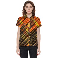 Root Humanity Orange Yellow And Black Short Sleeve Pocket Shirt by WetdryvacsLair