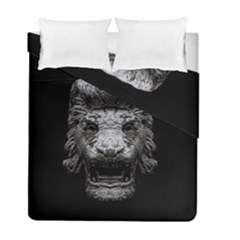 Creepy Lion Head Sculpture Artwork 2 Duvet Cover Double Side (Full/ Double Size)