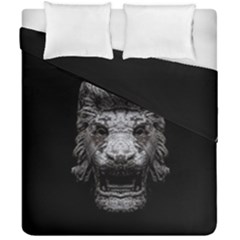 Creepy Lion Head Sculpture Artwork 2 Duvet Cover Double Side (California King Size)