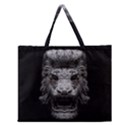 Creepy Lion Head Sculpture Artwork 2 Zipper Large Tote Bag View1