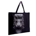 Creepy Lion Head Sculpture Artwork 2 Zipper Large Tote Bag View2