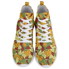 Autumn Bright Leaves Men s Lightweight High Top Sneakers by UniqueThings