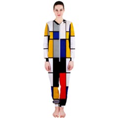 Composition A By Piet Mondrian Onepiece Jumpsuit (ladies)  by maximumstreetcouture