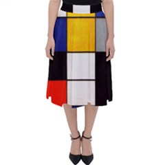 Composition A By Piet Mondrian Classic Midi Skirt