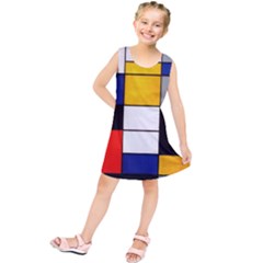 Composition A By Piet Mondrian Kids  Tunic Dress by maximumstreetcouture