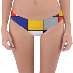 Composition A By Piet Mondrian Reversible Hipster Bikini Bottoms by maximumstreetcouture