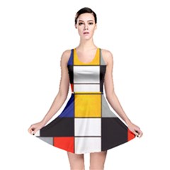 Composition A By Piet Mondrian Reversible Skater Dress by maximumstreetcouture