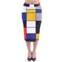 Composition A By Piet Mondrian Velvet Midi Pencil Skirt View1