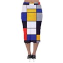 Composition A By Piet Mondrian Velvet Midi Pencil Skirt View2