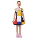 Composition A By Piet Mondrian Kids  Short Sleeve Velvet Dress View1