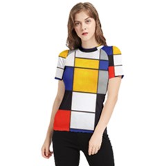 Composition A By Piet Mondrian Women s Short Sleeve Rash Guard by maximumstreetcouture