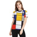 Composition A By Piet Mondrian Women s Short Sleeve Rash Guard View1